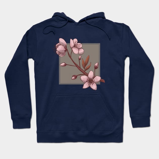 Cherry Tree Flower – Floral Design Hoodie by Red Fody